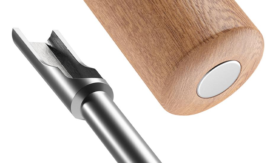 Magnetic Dabbing Tool - Client test the samples in vagrinders