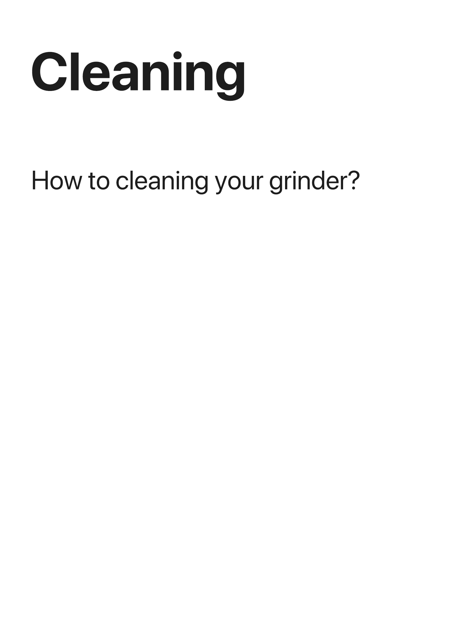 Cleaning